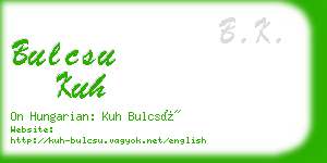 bulcsu kuh business card